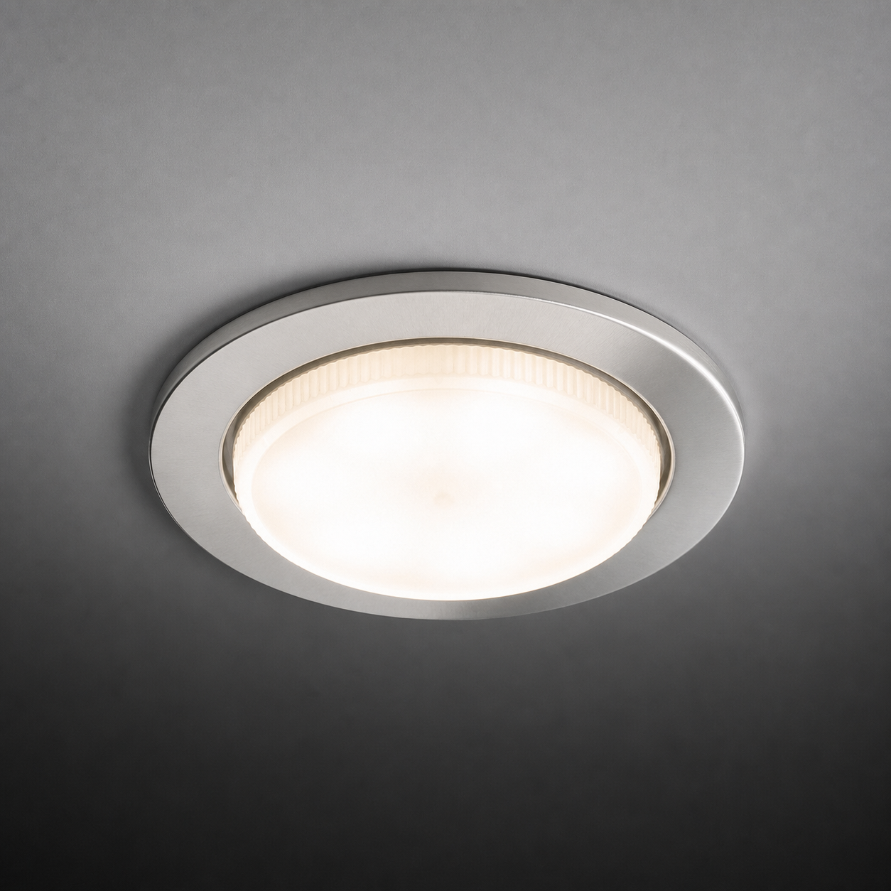 Ультратонкий встраиваемый cветильник для натяжных потолков GX53-H2 SATIN CHROME