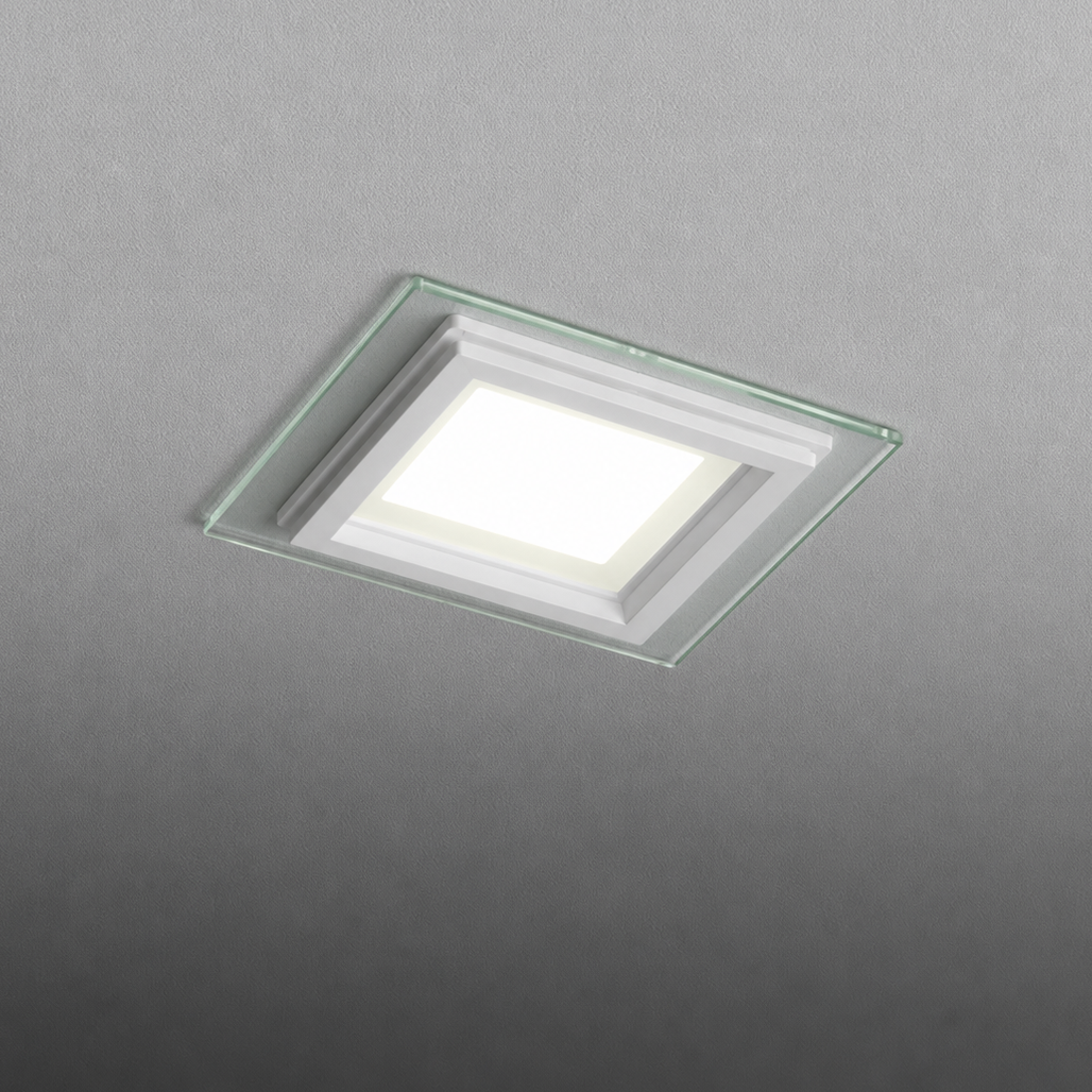 Потолочный светодиодный светильник Slim Glass Panel 6W square